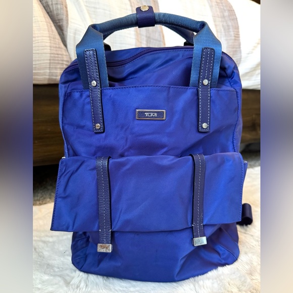 Tumi Other - Tumi Epsom Blue and Silver Backpack Pre Owned